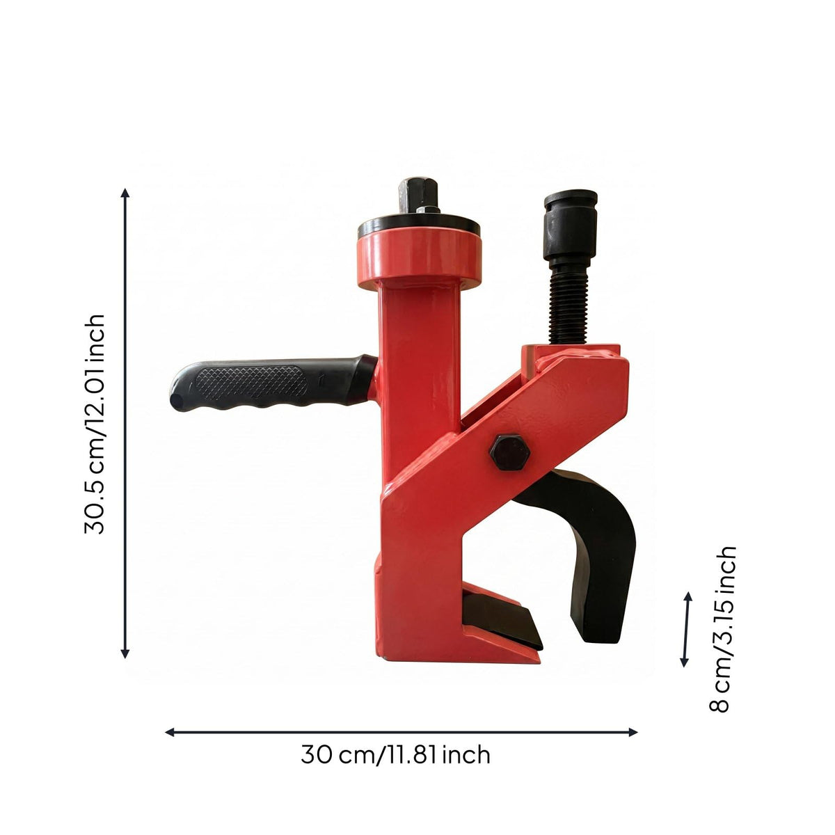 Tire Removal Machine Manual Tire Bead Breaker Tool Portable Tire Changer Hand Operated Bead Separator Steel Construction with Controlled Grip Handle, Red