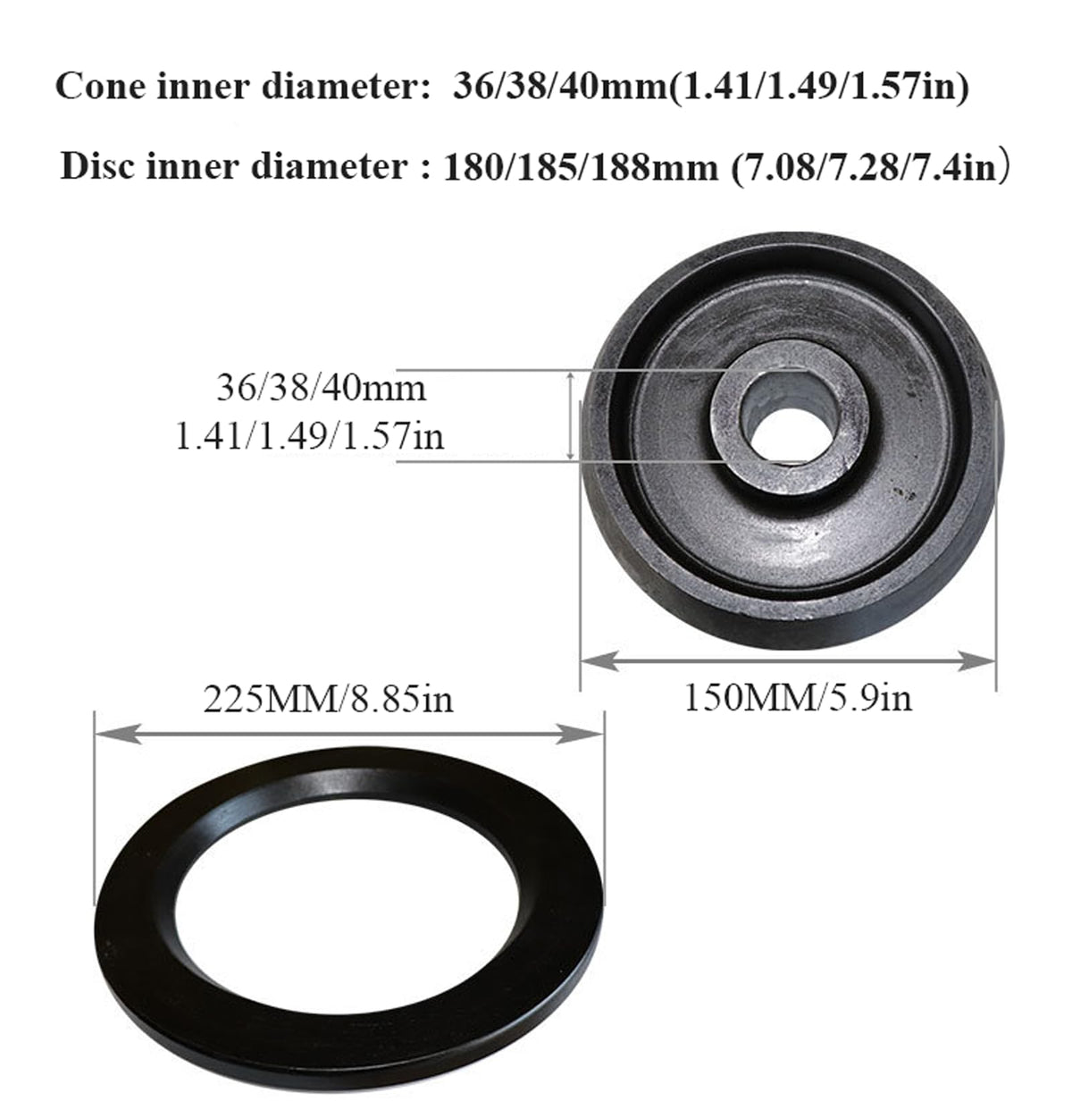 Wheel Balancer Cone 36MM /38MM/40MM (38MM/1.49in)