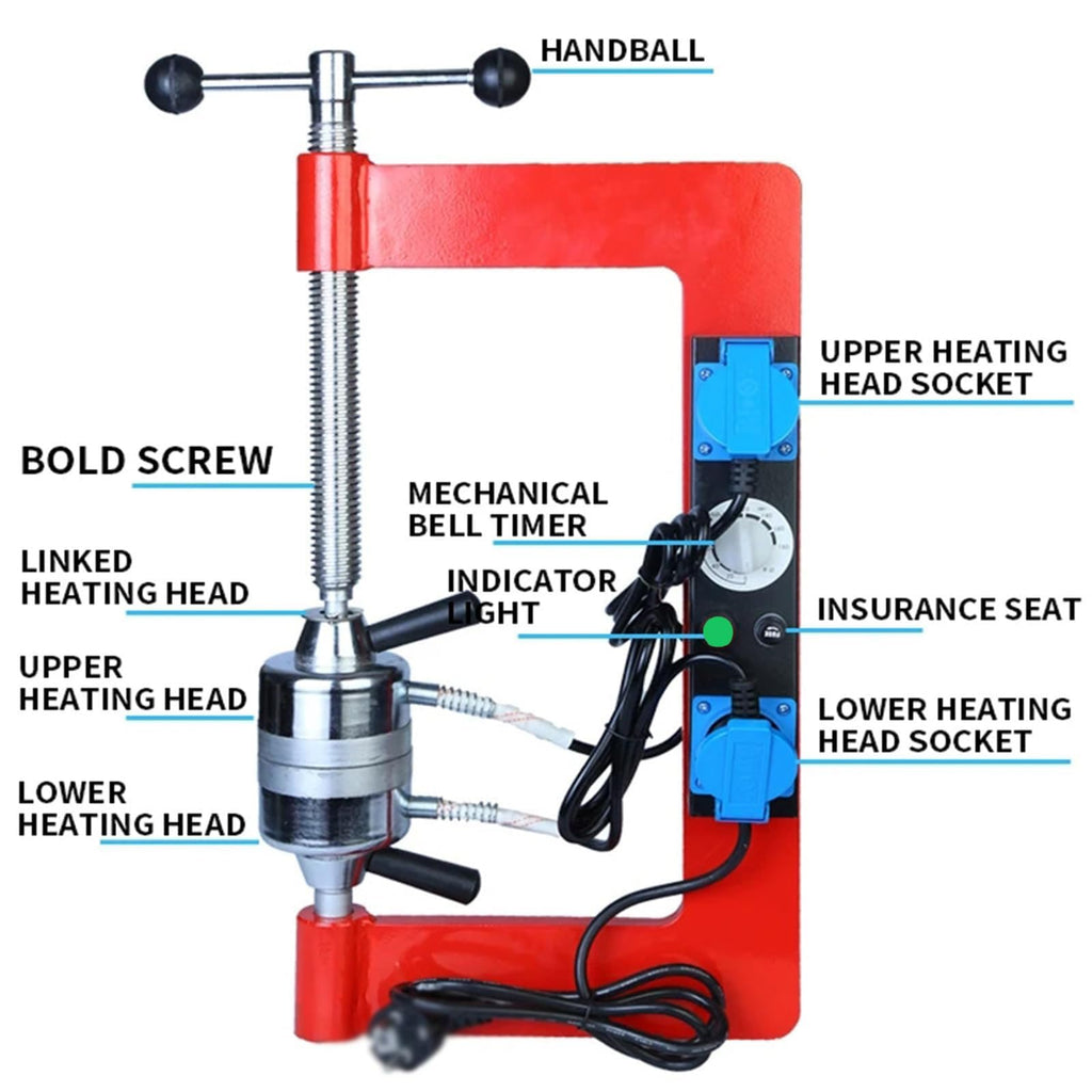 Tire Repair Machine Kit, Adjustable Height & Time, 8 Molds, Vulcanizer