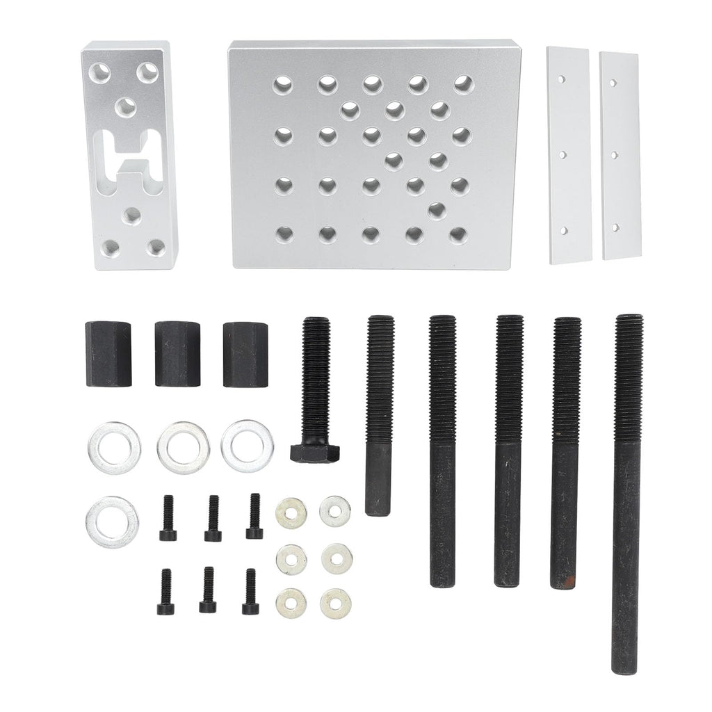 Universal Drill Press Support Plate Set, 30 Ton Wheel Hub Bearing Bushing Removal Installation Tool, Adjustable Heavy Duty Base with Anti Slip Fixture for Auto Repair