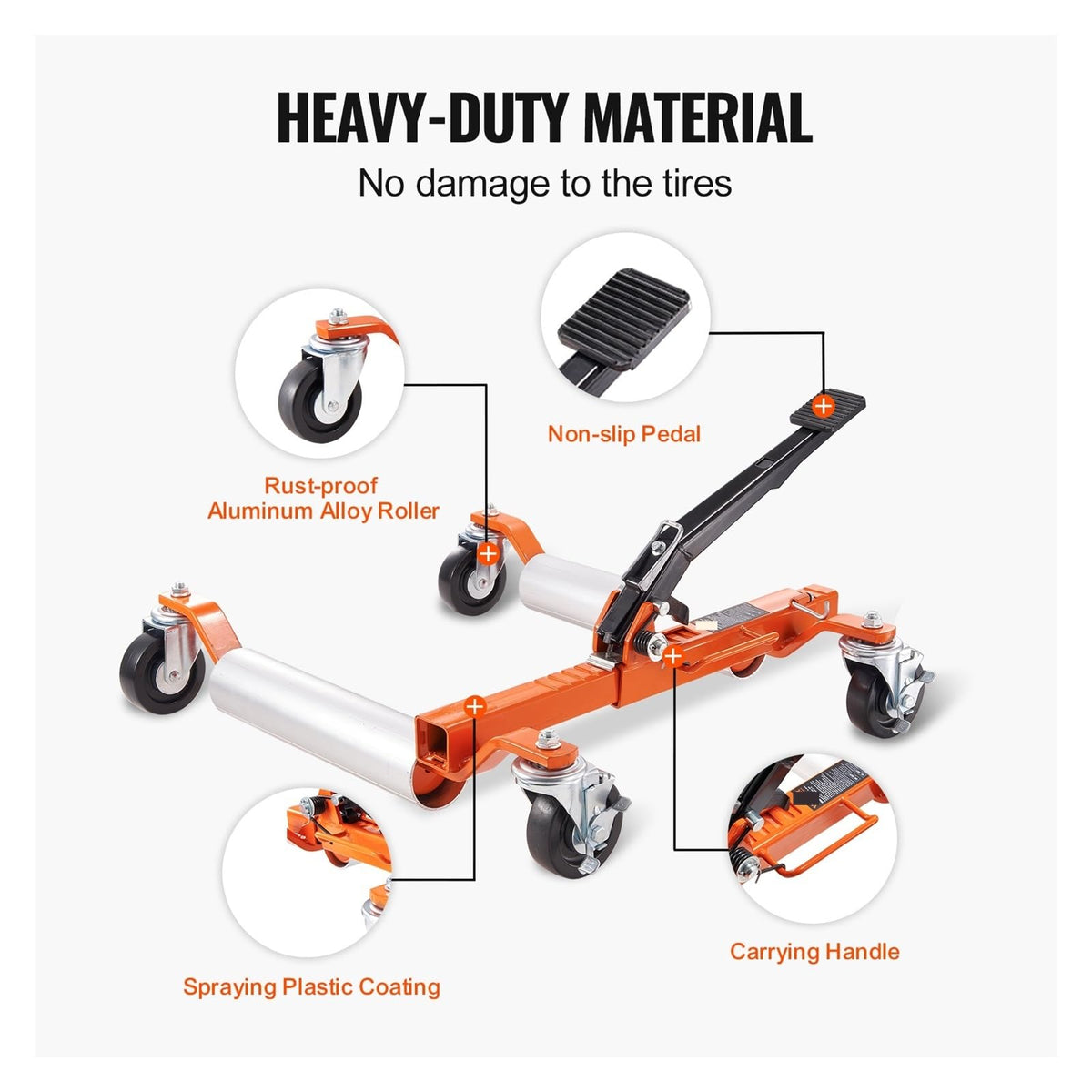 Hydraulic Ram Wheel Dolly 1500 LBS Car Jack Mechanic Lift Vehicle Positioning Hydraulic Tire for Auto Repair Moving