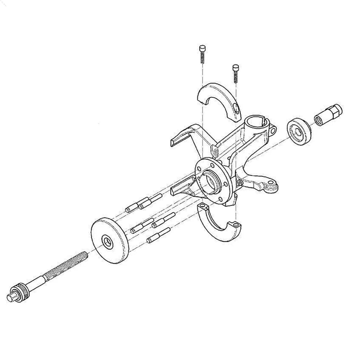 72mm Front Wheel Hub Bearing Puller Tool for