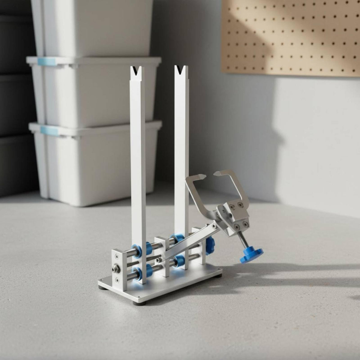 Wheel Stand Truing Stand Wheel Alignment Tool Wheel Repair Base With Anodized Aluminum Alloy And Fine Tuning Dial Suitable for Wheel Building Shop Adjustments , Blue , Professional Model