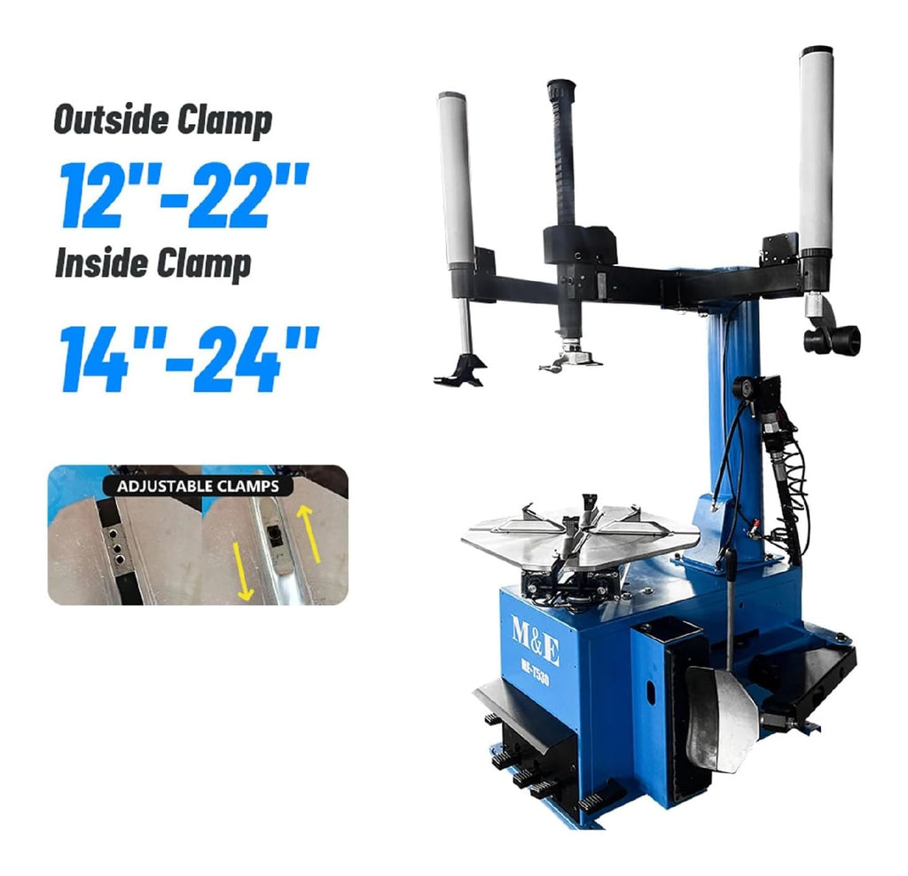 ME-T530Z 2.0HP Tire Changer with Bead Blaster Double Assist Arm & ME-B600 Wheel Balancer Machine Combo
