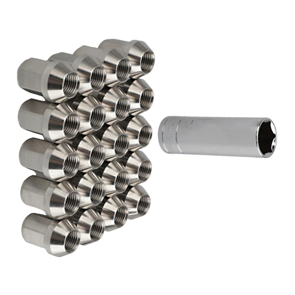 1 Set Stainless Steel Raceing Wheel Nuts M12*1.25 Lug Hex Universal Car Accessories