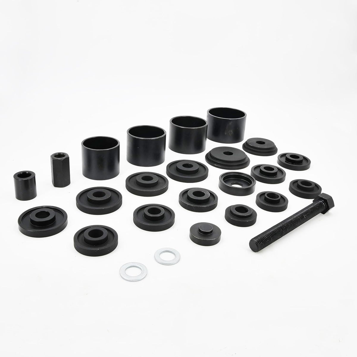 23pc Wheel Bearing Press Kit for Front Wheel Drive Bearing Removal & Installation, Wheel Bearing Puller Tool Set with Sliding Screws Universal Bushings Sleeves Storage Case