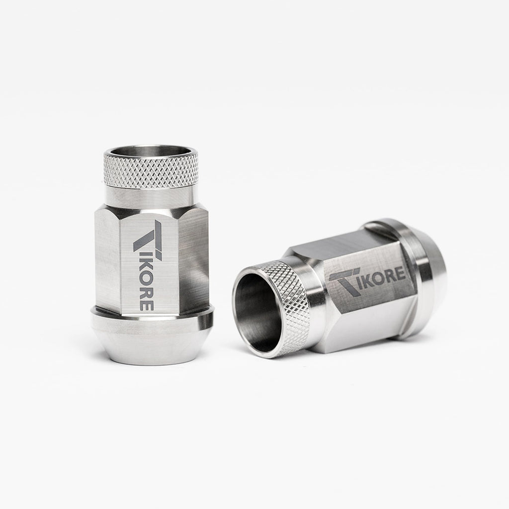 TK40 Lug Nut Set Open Conical M12x1.25 Standard Finish Tikore Logo 20pcs - TK-OC1212-ST20