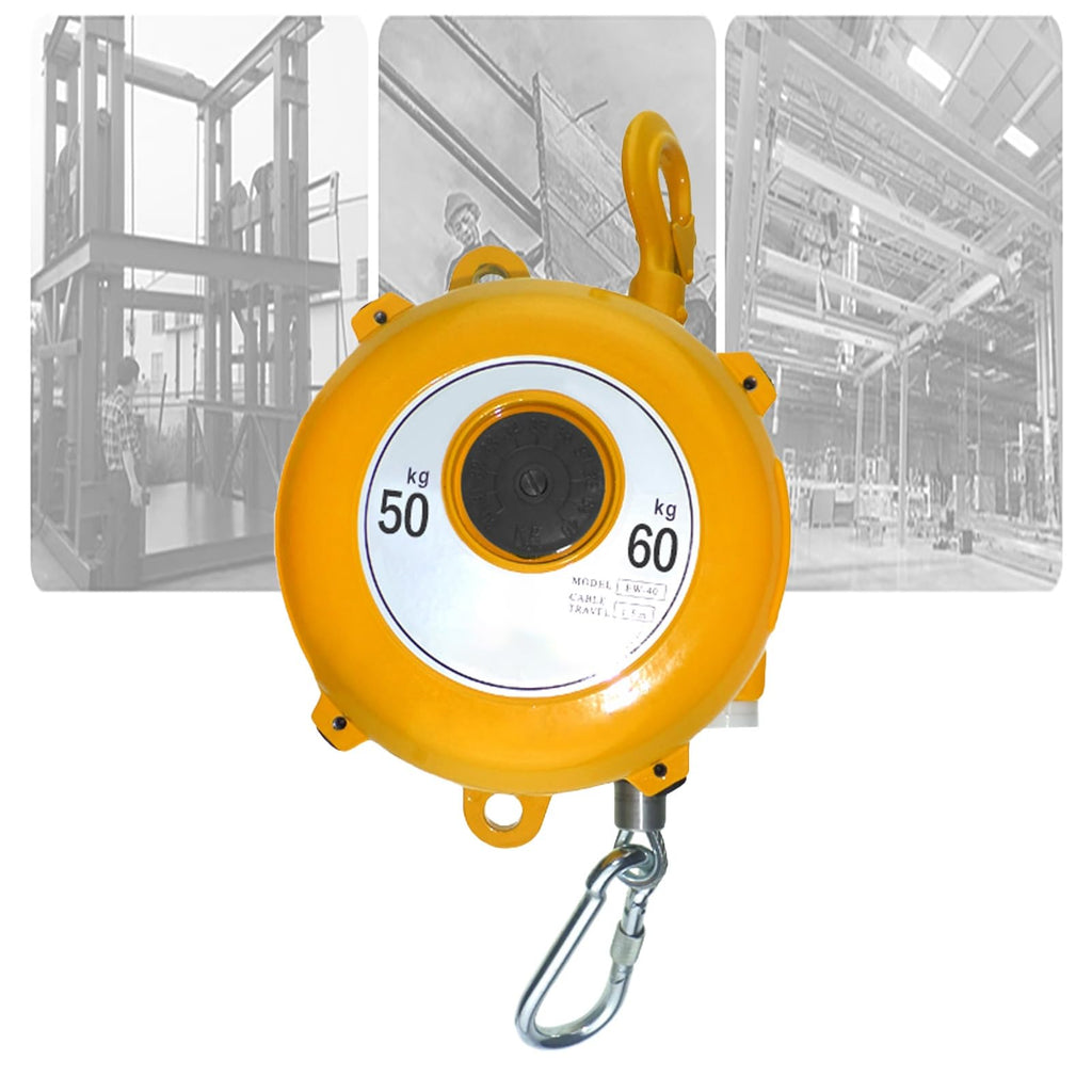 Spring Pulley Balancer, Retractable Self-Locking Spring Balancer, with 1.5 M Cable and Hook, High Strength and Load-Bearing, for Factory and Workshop.(9-15kg)