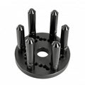 Wheel Balancer Clamp Heavy Duty Wheel Mounting Fixture with Central Opening and Tapered Posts Suitable for Vehicle Alignment and Garage Use