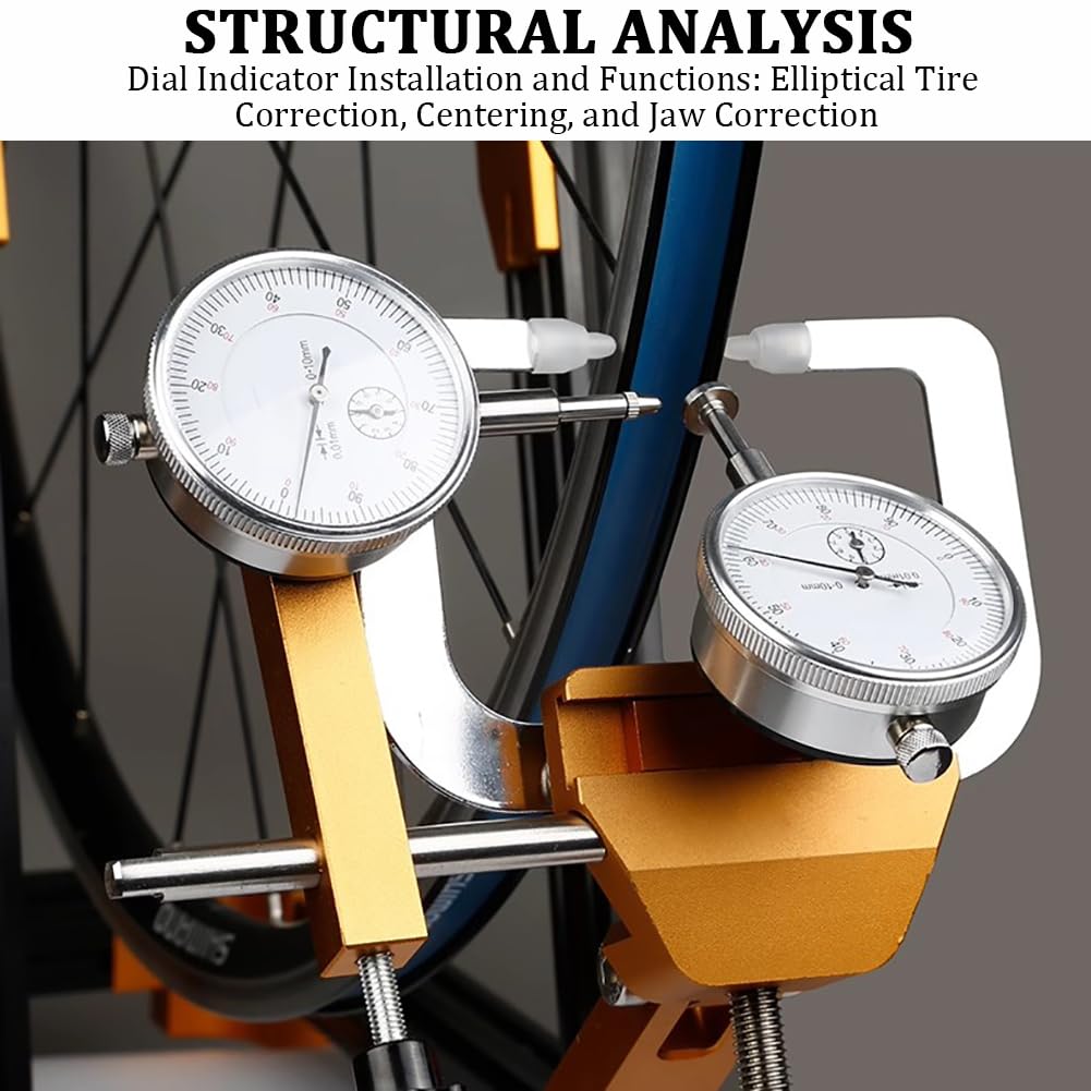 Professional Bicycle Wheel Balancer, Road Bike Wheel Set, Suitable for 14-29 Inch Wheels, Adjustable and Foldable Portable Wheel Balancer