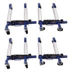 Car Wheel Dolly Jack Set of 4, 5200lbs Capacity Heavy Duty Self Loading Dolly with Ratcheting Foot Pedal, Retractable Ratcheting Wheel Dollies Vehicle Positioning Jack for Tire Auto Repair Moving