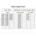 17-34mm Car And Motorcycle Valve Seat Reamer Grinding Wheel Set, Valve Seat Maintenance Tool, Hard Alloy