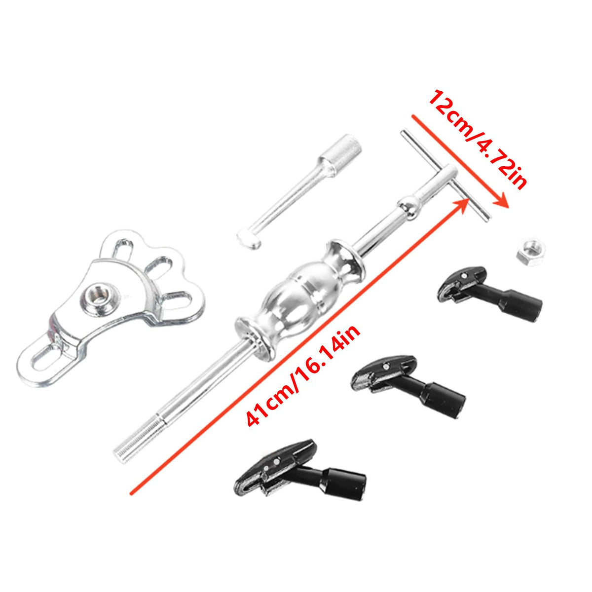 Heavy Duty Wheel Bearing Puller Set with 2.35Lb Slide Hammer and T Handle for Removal of Seals Bearings