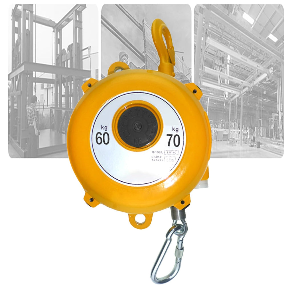 Spring Pulley Balancer, Retractable Self-Locking Spring Balancer, with 1.5 M Cable and Hook, High Strength and Load-Bearing, for Factory and Workshop.(9-15kg)