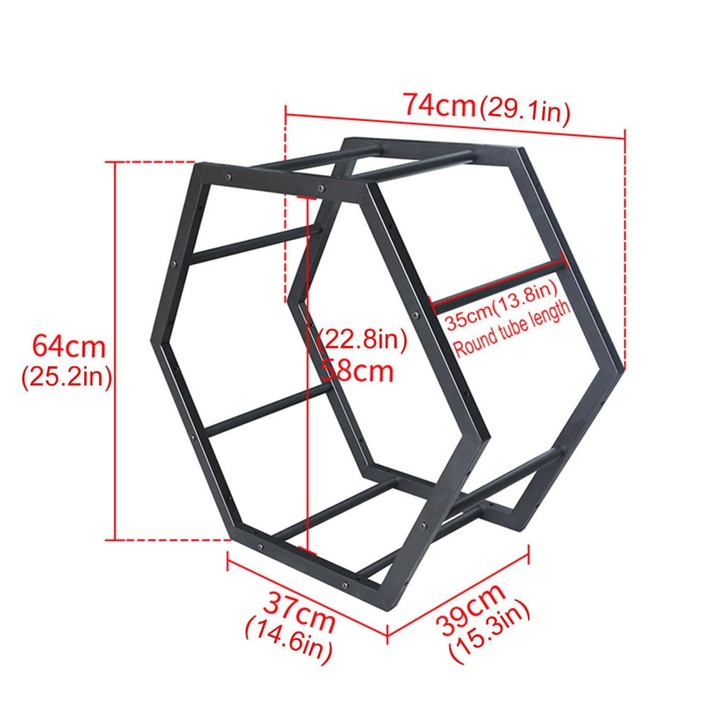 Rims Tire Rack for Garage, Tire Wheel Rim Holder, Movable Hexagon Car Rims Tire Display Rack, Steel Spare Tyre Organizer, Tire Wheel Organizer Holder(6-Frame)