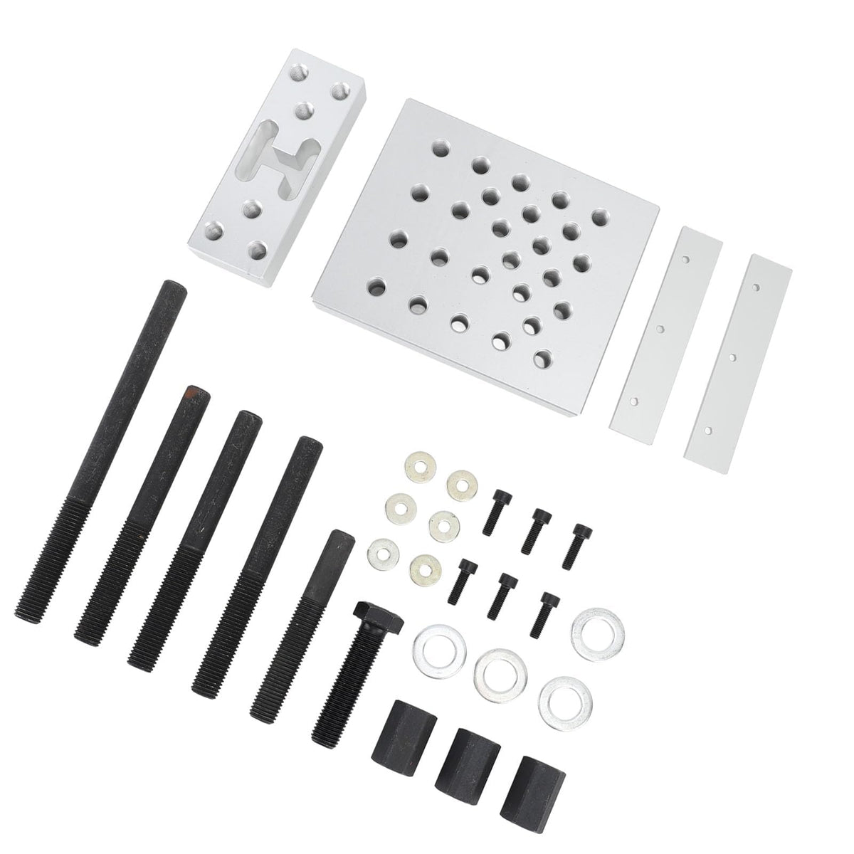 Universal Drill Press Support Plate Set, 30 Ton Capacity, for Car Wheel Hub Bearing Bushing Repair and Removal, Includes Positioning Plates and Spacer Blocks