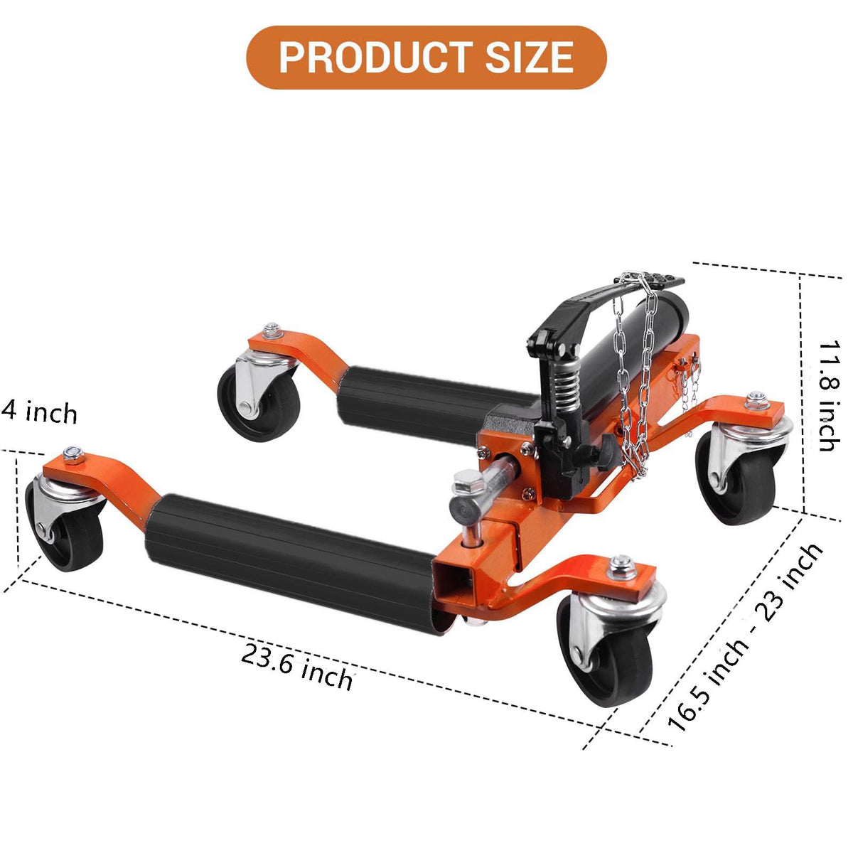 2 Pack Hydraulic Car Wheel Dolly Ratchet Tire Positioning Jack Iron