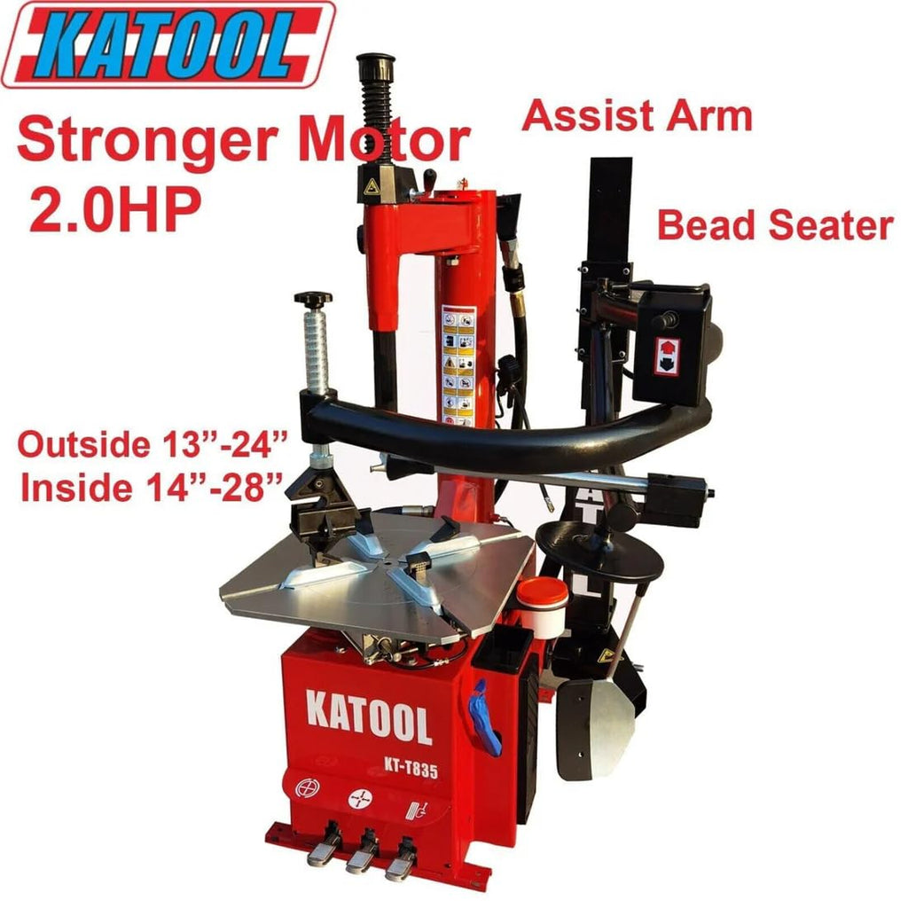 HP Tire Changer & Wheel Balancer Combo 120V Single-Phase Professional Garage Equipment Auto Shop Wheel Service Tool (T835+B700)