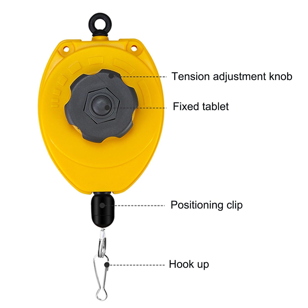 Retractable Adjustable Spring Balancer 2m Wire & Hook - Heavy Duty Garage & Automotive Equipment (0.6-3.0kg) for Tools, Equipment & Workshop Use,0.6-3.0kg