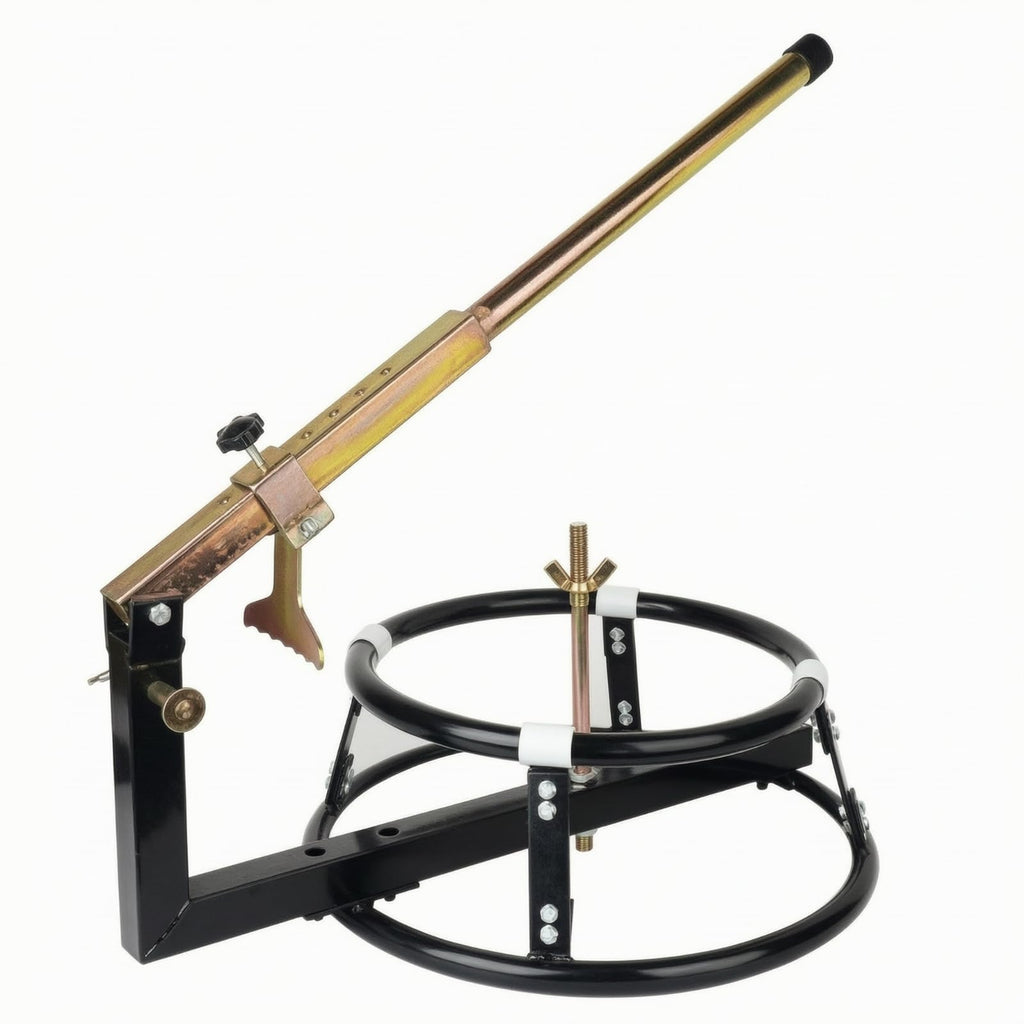 Motorcycle Tire Removal Tool Adjustable Clamp Post, Manual Tire Changer with Lever Arm, for Workshop