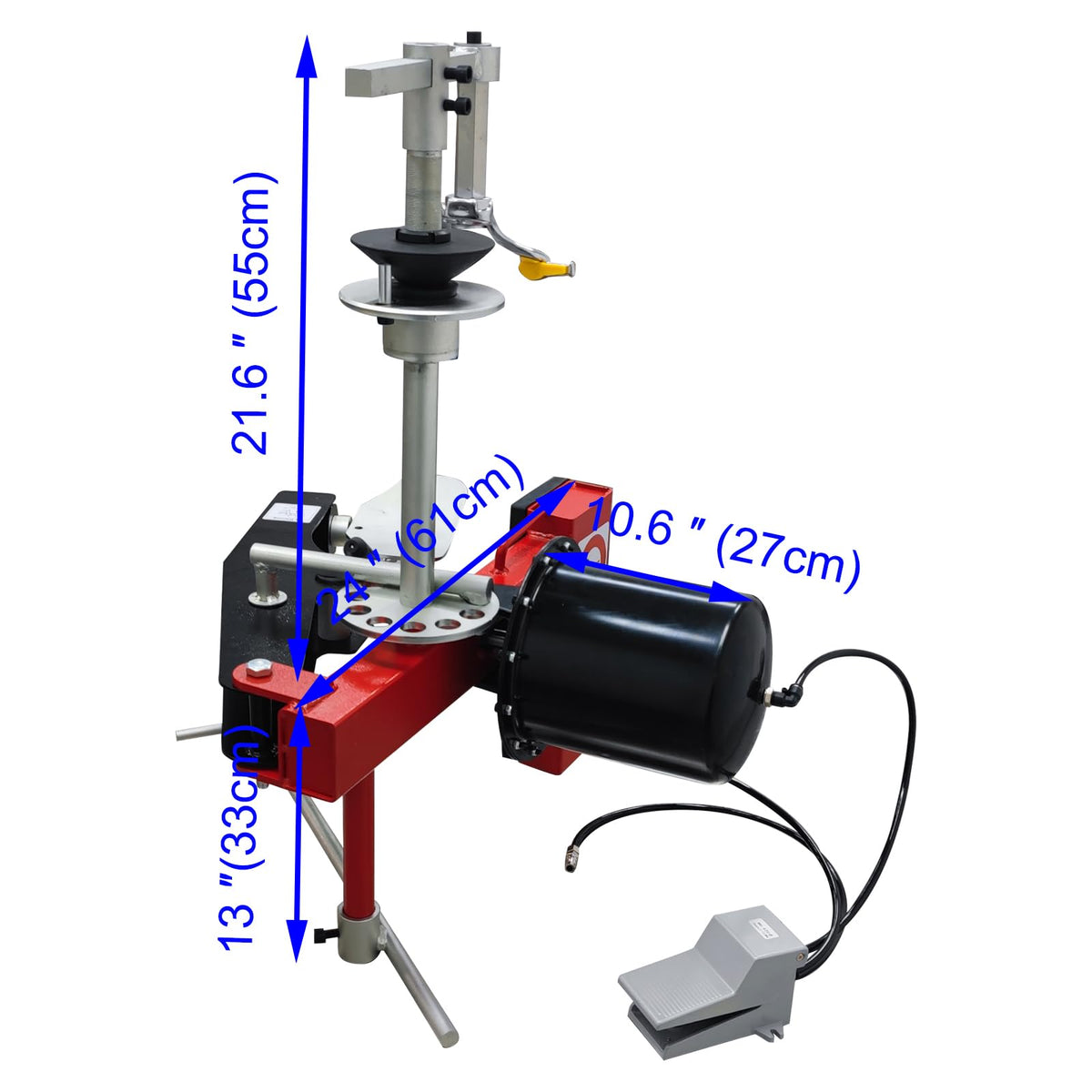 Pneumatic Tire Changer for 12-21 Inches Portable Wheel Changers Machine Max Wheel Diameter 14 inches