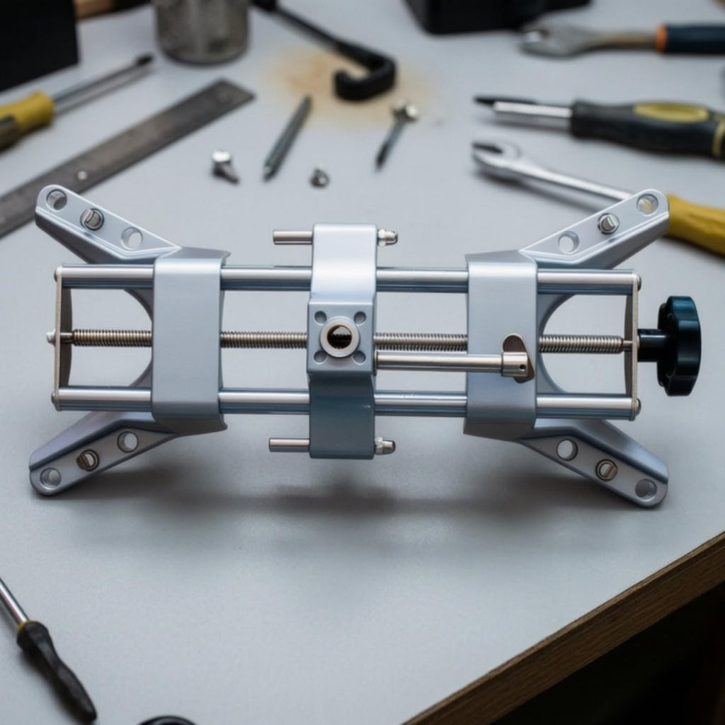 Wheel Alignment Fixture Adjustable Clamp Tool Bracket Jig with Hand Knob and Threaded Mechanism Alloy Construction for Stable Positioning Suitable for, 16MM Diameter