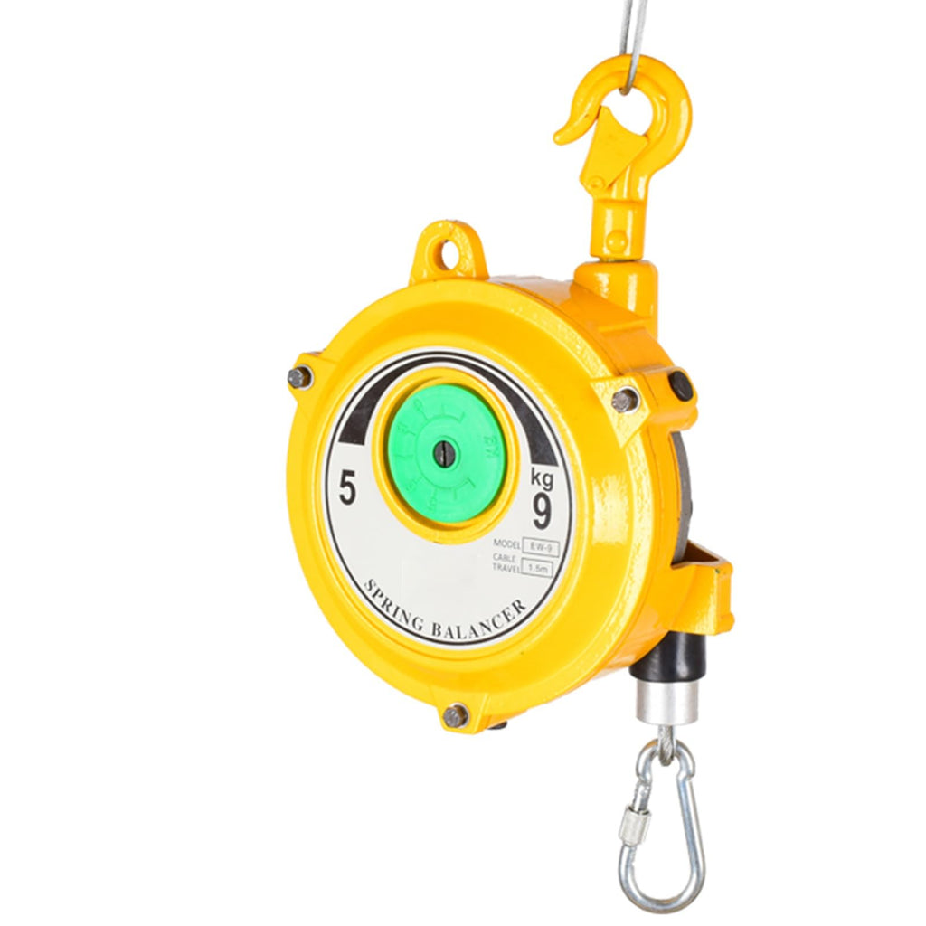Heavy-Duty Retractable Spring Balancer Tool (5-9kg) with Hook & Wire Rope | Ideal Suspension Support for Mechanics, Craftsmen & Workshops - Durable, Versatile & Reliable