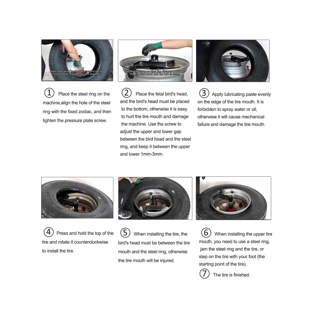 Portable Truck Tire Changer Machine Pneumatic Semi-Truck Tire Changer Air-Powered Wheel Changing Equipment for Tractor & Trailer Wheels Compatible R16 R22.5 Rims