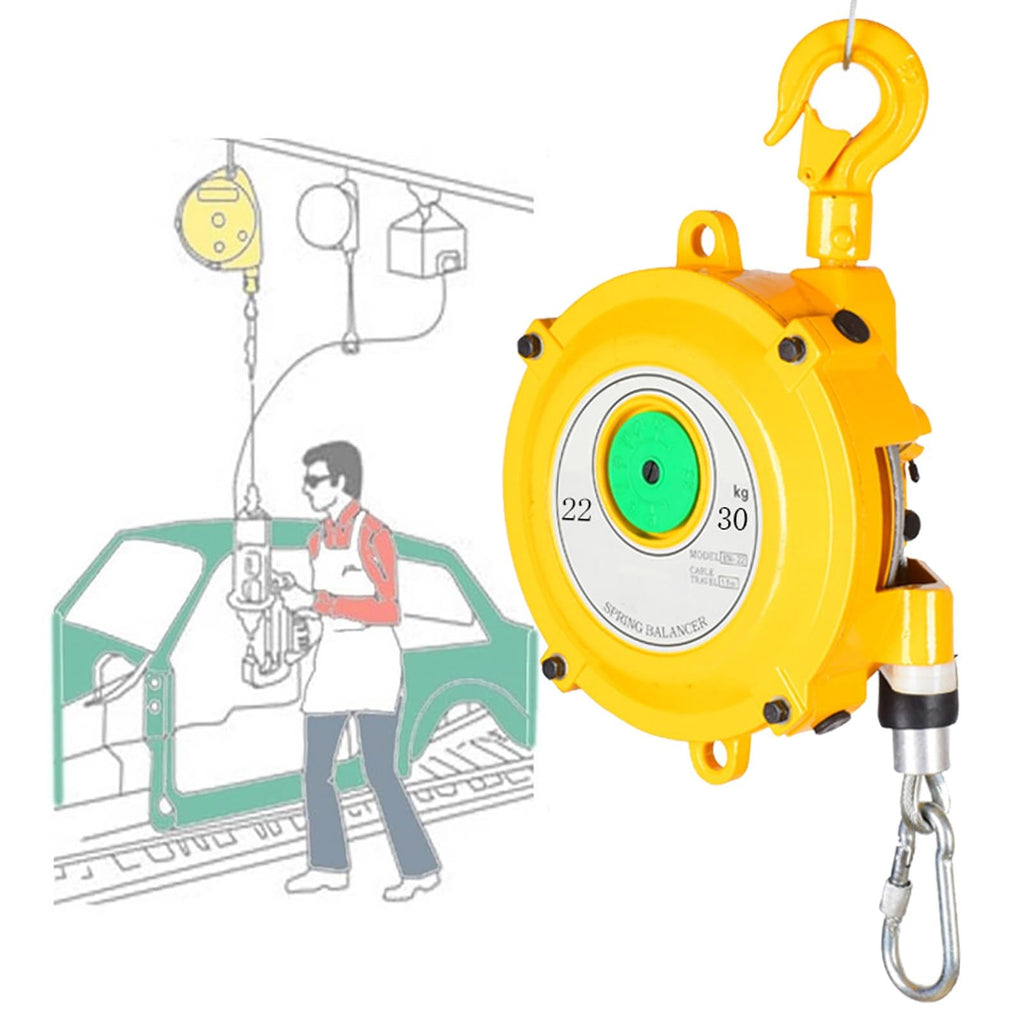 Spring Balancer Retractable Tool, Multi-Function Spring Balancer, Adjustable Tension, Spring Balancer with Self-Locking Function, for Hang, Carry and Remove Tools,22-30kg