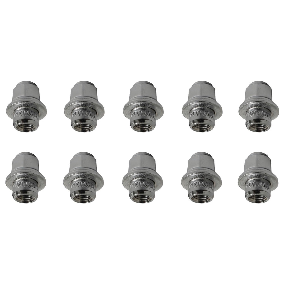TRACER 10x Wheel Nuts M12 x 1.5 Flat Collar 37 mm | Spanner Width 21 mm Compatible with Hyundai Centennial I Centennial II Equus I Equus I