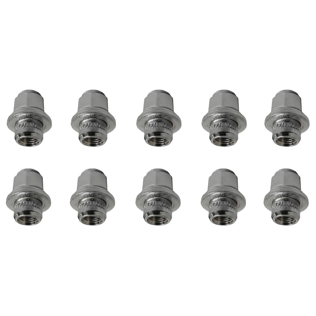 TRACER 10x Wheel Nuts M12 x 1.5 Flat Collar 37 mm | Spanner Width 21 mm Compatible with Mitsubishi 3000 4x4 Airtrek Airtrek 4x4 Aspire ASX
