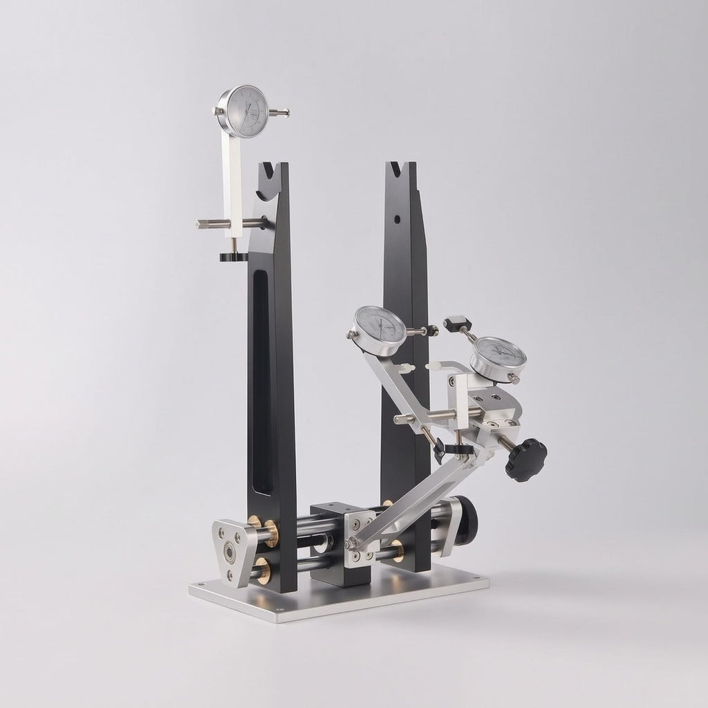 Wheel Truing Stand Dial Indicator Truing Tool Wheel Repair Jig Wheel Alignment Centering Gauge With Adjustable Uprights suitable for wheel maintenance bike shops mountain bikes road bikes