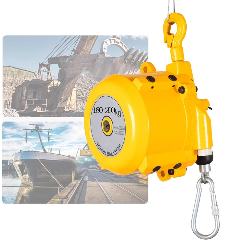 Spring Tool Balancer Retractable High Load Capacity Durable Balancer with Aluminum Bevel Gear – Ideal for Industrial Construction, Warehousing, and Maintenance Work(9kg)