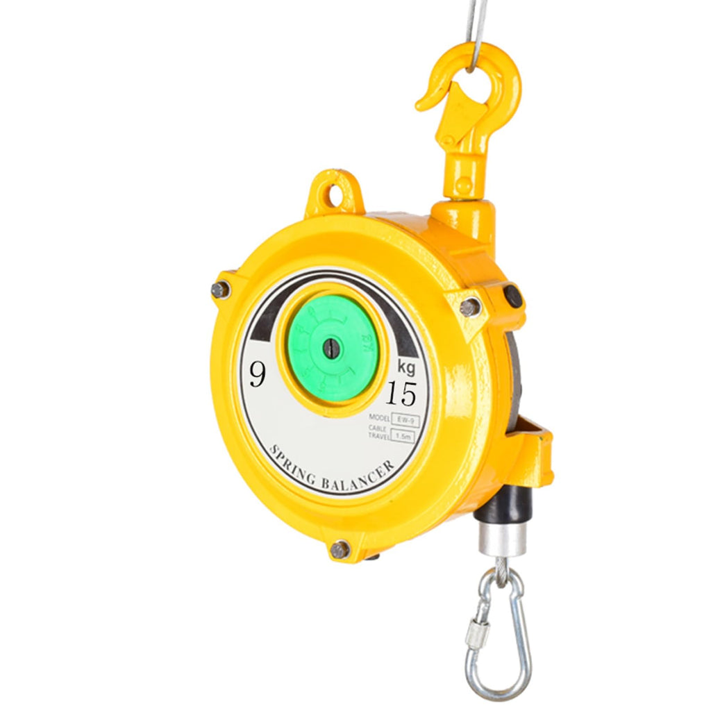 Retractable Spring Balancer Tool with Hook & Wire Rope - 5-9kg Capacity, Ideal for Workshop & Automotive Equipment Suspension Support