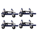 Car Wheel Dolly Jack Set of 4, 5200lbs Capacity Heavy Duty Self Loading Dolly with Ratcheting Foot Pedal, Retractable Ratcheting Wheel Dollies Vehicle Positioning Jack for Tire Auto Repair Moving