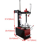 Tire Changer Machine with Auxiliary Arm Tire Changing Tool Heavy-Duty 24'' Tire Changer Wheel Machine for Car Repair Shops 110V 1.1KW