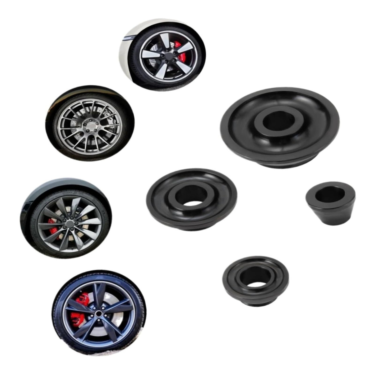 Universal Tire Balancer Cones Set 4pcs for 36mm Shaft Diameter Balancing Machine Adapters