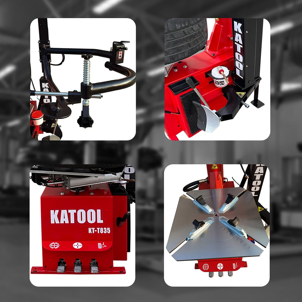KATOOL Professional 28" Turn Table Tire Changer Machine Combo with Bead Blaster Wheel Balancer Machine Tire Machine Wheel Changers