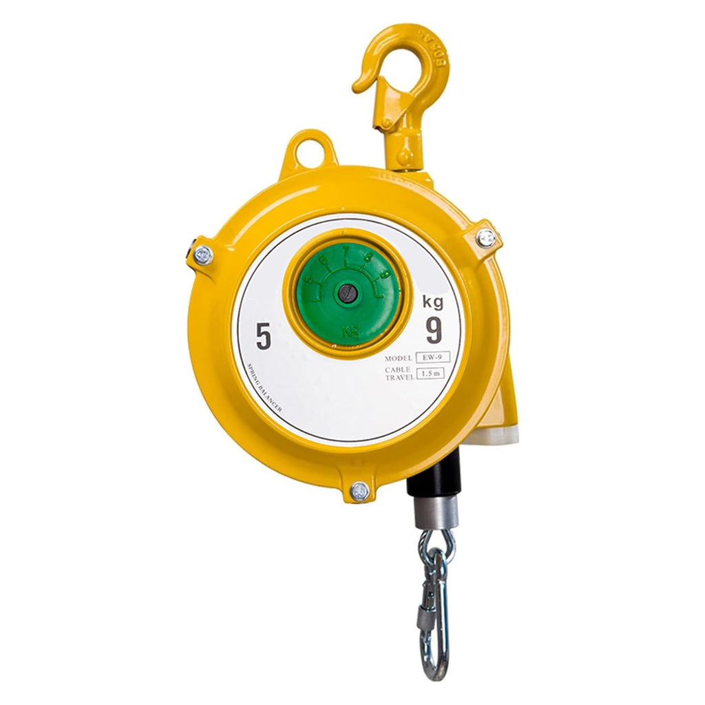 Heavy-Duty Retractable Spring Balancer with 1.5m Wire Rope & Hook - Reliable Tool Holder for Workshop & Automotive Equipment (30-40 Kg Capacity)