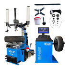 ME-T530Z Double Arm Tire Changer Machine ME-B620T Wheel Balancer Machine Combo 12"-24 Inch Rim Range 2.0HP Motor, 1g Balancing Precision Professional Tire Repair Equipment