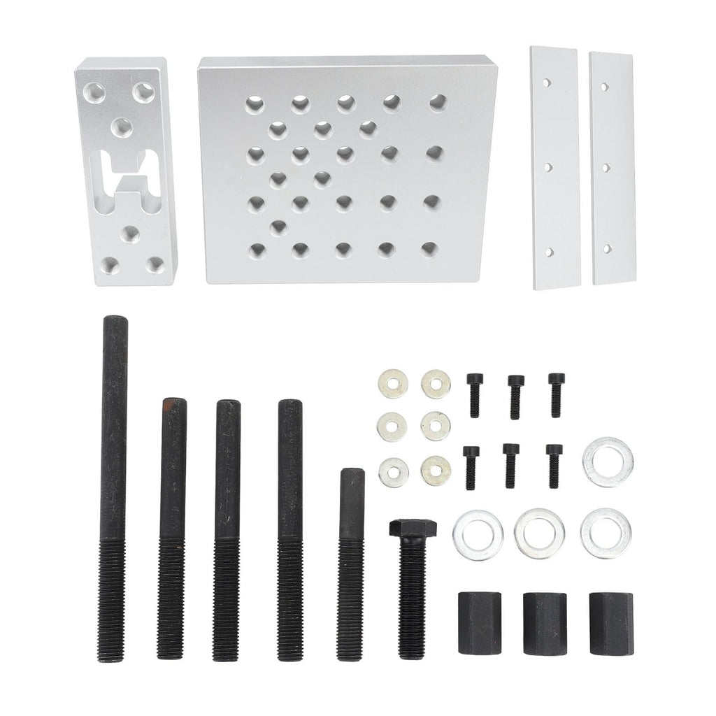 Universal Drill Press Support Plate Set – 30 Ton Capacity for Car Wheel Hub Bearing and Bushing Repair & Removal, Includes Positioning Plates and Spacer Blocks