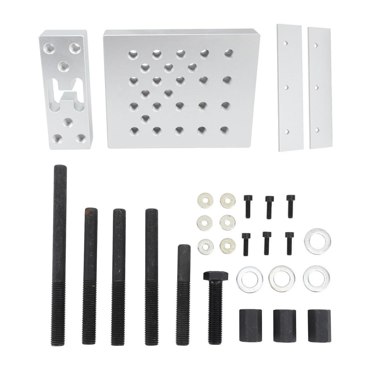 Universal Drill Press Support Plate Set – 30 Ton Capacity for Car Wheel Hub Bearing and Bushing Repair & Removal, Includes Positioning Plates and Spacer Blocks