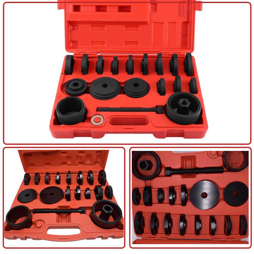 MOSTPLUS FWD Front Wheel Drive Bearing Adapters Puller Press Replacement Installer Removal Tool-23 Pieces