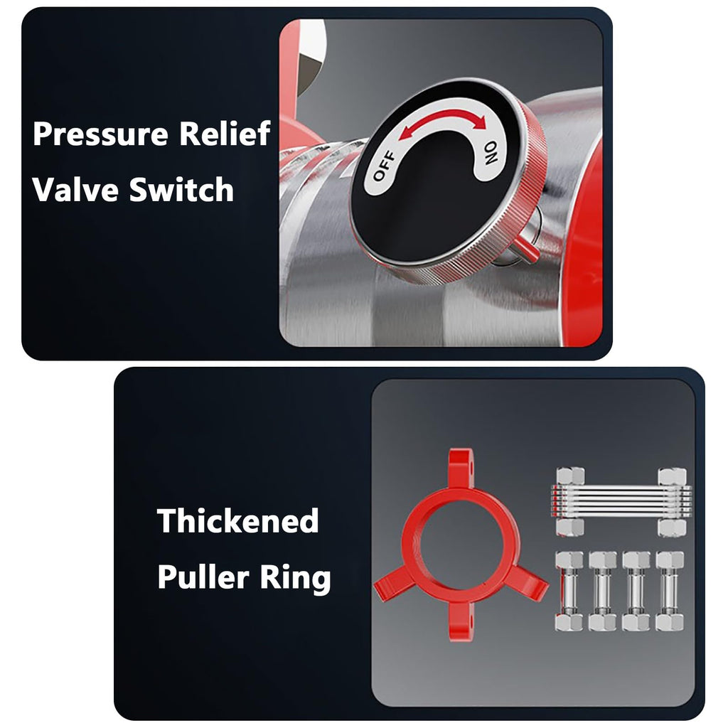 Hydraulic Gear Puller Kit - 2/3 Jaw Wheel Bearing & Pulley Separator Tool for Vertical & Horizontal Removal - Industrial Hydraulic Pulling Equipment
