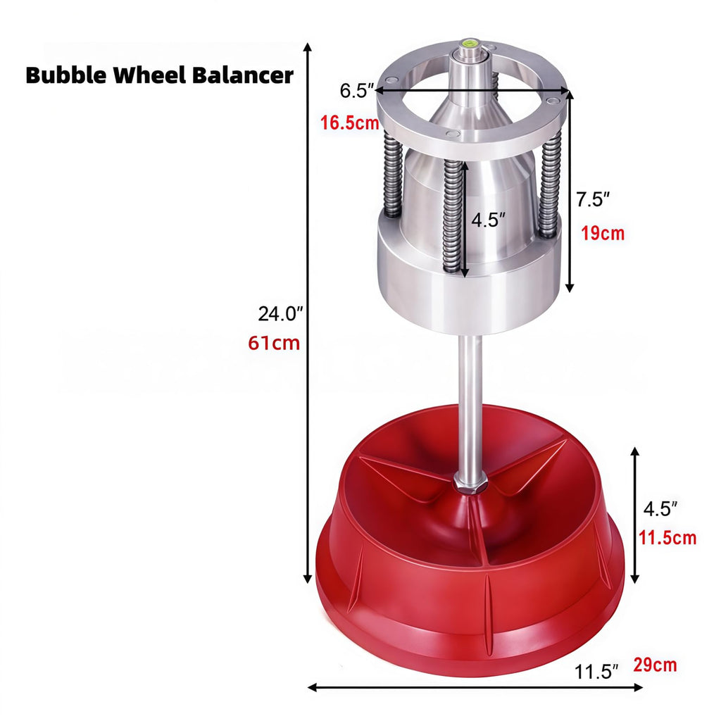 Portable Wheel Balancer for Cars and Light Trucks, Heavy Duty Hub Balancer with Bubble Level for Accurate Wheel Repair