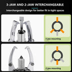 Hydraulic Gear pullers, 2 or 3 jaw Bearing hub separators, can be Used Vertically or Horizontally, Suitable for Sprockets, rotors, shafts, hub Bearings(5T/11000LB)
