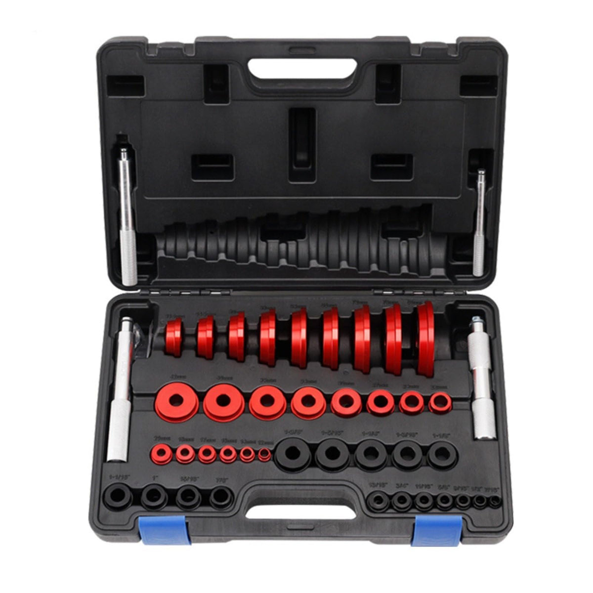 43 Pieces Bearing Race and Seal Driver Set Nonslip Hold and Seal Installer Bearing Driver Kit Engraved Sizes Technician Tool for Mechanics, Garage