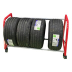 Spare Tire Rack for Shop, Vertical Garage Tire Storage Rack with Wheels, Rolling Multi-Tire Tire Display Stand, Metal Tire Holder