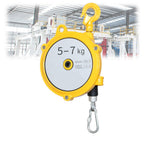 Retractable Tool Balancer with Adjustable Hook & Wire Rope, 1-70kg Capacity (9-15kg), Perfect for Workshop, Garage, Industrial Applications