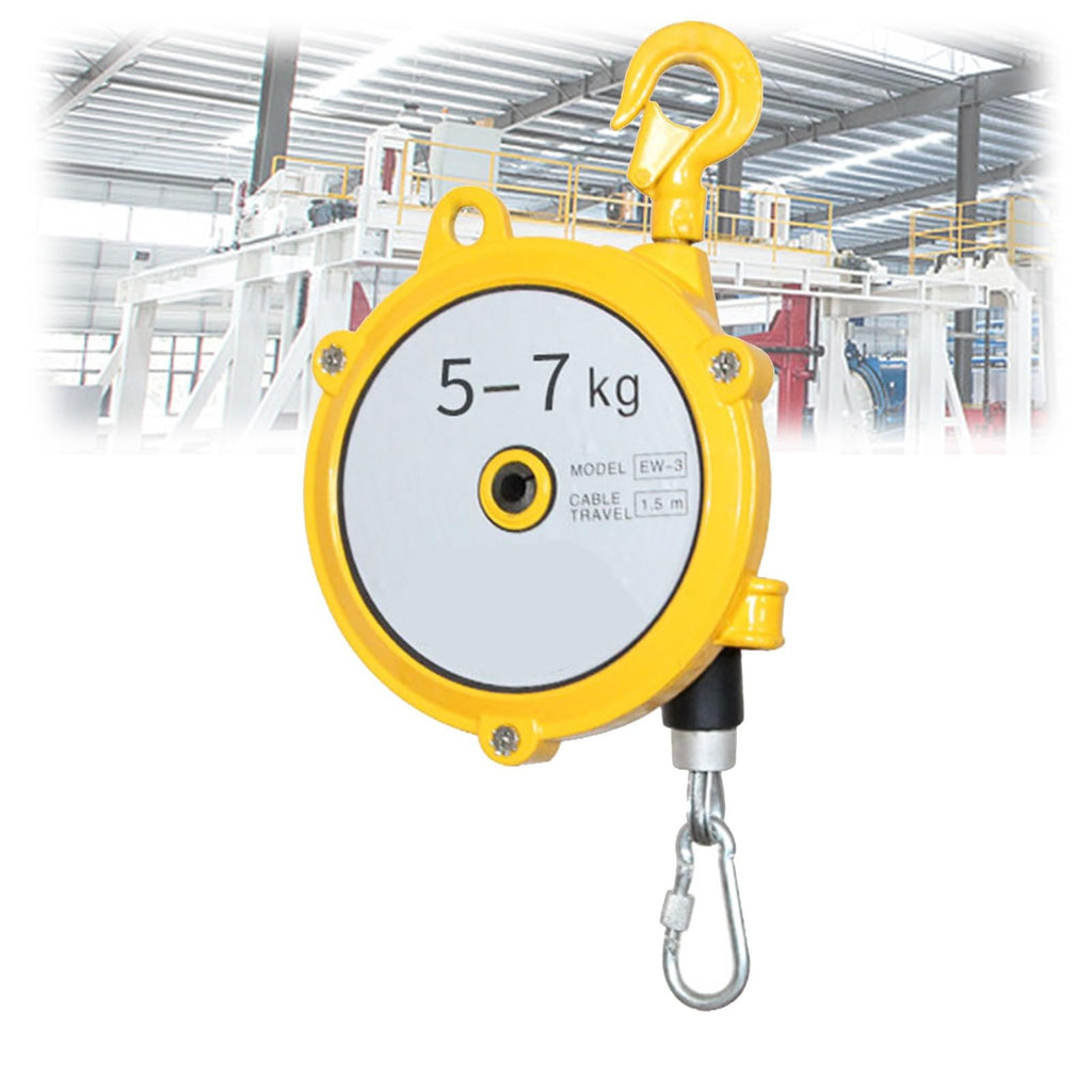 Heavy Duty Retractable Spring Balancer Tool - 1pcs Tool Balancer with Hook & Wire Rope, Supports 30-40kg, Boost Work Efficiency & Safety in Workshops